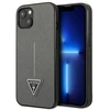 Guess GUHCP14MPSATLG Apple iPhone 14 Plus/ 15 Plus 6.7″ sidabrinis kietas dėklas SaffianoTriangle Logo