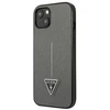 Guess GUHCP14MPSATLG Apple iPhone 14 Plus/ 15 Plus 6.7″ sidabrinis kietas dėklas SaffianoTriangle Logo