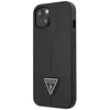 Dėklas GUESS GUHCP14MPSATLK IPHONE 14 PLUS / 15 PLUS 6.7 "Juodas / Juodas HARDCASE SAFFIANOTRIANGLE LOGO