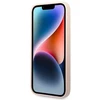 Guess dėklas, skirtas iPhone 14 Plus 6,7 GUHCP14MSLTGP rožinis kietas dėklas, skirtas Silicone Line – trikampis