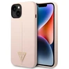 Guess dėklas, skirtas iPhone 14 Plus 6,7 GUHCP14MSLTGP rožinis kietas dėklas, skirtas Silicone Line – trikampis