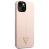 Guess dėklas, skirtas iPhone 14 Plus 6,7 GUHCP14MSLTGP rožinis kietas dėklas, skirtas Silicone Line – trikampis