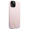 Guess GUHCP14MSLTGU Apple iPhone 14 Plus / 15 Plus 6.7″ violetinės spalvos kietas dėklas Silicone Triangle
