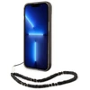 Dėklas Guess GUHCP14SHGCOHK Apple iPhone 14 / 15 / 13 6.1″ juodos spalvos hardcase Translucent Pearl Strap