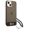 Dėklas Guess GUHCP14SHGCOHK Apple iPhone 14 / 15 / 13 6.1″ juodos spalvos hardcase Translucent Pearl Strap