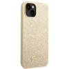 Guess GUHCP14SHGGSHD Apple iPhone 14 / 15 / 13 6.1″ auksinis kietas dėklas Glitter Script