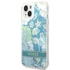 Dėklas Apple GUESS GUHCP14SLFLSN IPHONE 14/15/13 6.1 "Žalias / Žalias HARDCASE FLOWER LIQUID GLITTER