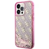 Guess GUHCP14XLC4PSGP Apple iPhone 14 Pro Max 6.7″ rožinės spalvos kietas dėklas Liquid Glitter 4G Transculent