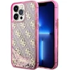 Guess GUHCP14XLC4PSGP Apple iPhone 14 Pro Max 6.7″ rožinės spalvos kietas dėklas Liquid Glitter 4G Transculent