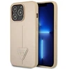 Guess GUHCP14XPSATLE Apple iPhone 14 Pro Max 6,7″ beige kietas dėklas SaffianoTriangle Logo