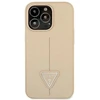 Guess GUHCP14XPSATLE Apple iPhone 14 Pro Max 6,7″ beige kietas dėklas SaffianoTriangle Logo