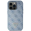 Guess GUHCP15LP4TDSCPB Apple iPhone 15 Pro 6.1″ mėlynas kietas dėklas Crossbody 4G Metal Logo