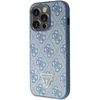 Guess GUHCP15LP4TDSCPB Apple iPhone 15 Pro 6.1″ mėlynas kietas dėklas Crossbody 4G Metal Logo