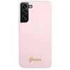 Guess GUHCS22MLSLMGLA S22+ S906 lavender kietas dėklas Silicone Script Metal Logo
