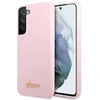 Guess GUHCS22MLSLMGLA S22+ S906 lavender kietas dėklas Silicone Script Metal Logo