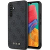Guess GUHCS23FEG4GFGR S23 FE S711 pilkas kietas dėklas 4G Metal Gold Logo