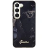 Guess GUHCS23MHTMRSK S23+ S916 juodos spalvos kietas dėklas Golden Marble Collection