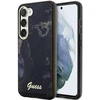 Guess GUHCS23MHTMRSK S23+ S916 juodos spalvos kietas dėklas Golden Marble Collection