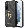 Guess GUHCS23S4GMGGR S23 S911 pilkos/pilkos spalvos deklas 4G su dideliu metaliniu logotipu