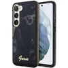 Guess GUHCS23SHTMRSK S23 S911 juodos spalvos kietas dėklas Golden Marble Collection