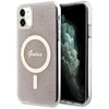 Guess GUHMN61H4STP Apple iPhone 11 6.1″ rožinės spalvos kietas dėklas 4G MagSafe