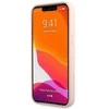 Guess dėklas iPhone 13 Pro / 13 6,1 GUHMP13LLLSLMGLP šviesiai rožinės spalvos kietasis dėklas Silikoninis Script Gold Logo Magsafe