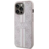 Guess GUHMP13LP4RPSP Apple iPhone 13 Pro / 13 6,1″ rožinės spalvos kietas dėklas 4G Printed Stripes MagSafe