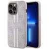 Guess GUHMP13LP4RPSP Apple iPhone 13 Pro / 13 6,1″ rožinės spalvos kietas dėklas 4G Printed Stripes MagSafe