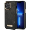 Guess GUHMP13LSAPSTK Apple iPhone 13 Pro / 13 6,1″ juodos spalvos kietas dėklas Peony Logo Plate MagSafe