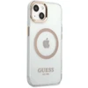 Guess GUHMP13MHTRMD Apple iPhone 13 / 14 / 15 6.1″ auksinis kietas dėklas Metal Outline Magsafe