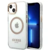 Guess GUHMP13MHTRMD Apple iPhone 13 / 14 / 15 6.1″ auksinis kietas dėklas Metal Outline Magsafe