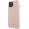 Guess GUHMP13MLSLMGLP iPhone 13 6.1 šviesiai rožinis/šviesiai rožinis deklas Silikoninis Script Gold Logo Magsafe