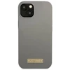 Guess GUHMP13MSPLG Apple iPhone 13 / 14 / 15 6.1″ pilkas kietas dėklas Silicone Logo Plate MagSafe