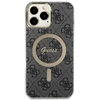 Guess GUHMP13XH4STK iPhone 13 Pro Max 6.7" juodas/juodas kietas dėklas 4G MagSafe