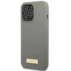Guess GUHMP13XSPLG iPhone 13 Pro Max 6.7 pilkas/pilkas deklas Silikoninis logotipas MagSafe plokštelė