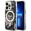 Guess GUHMP14LHCFWSK Apple iPhone 14 Pro 6.1″ juodos spalvos kietas dėklas Flower MagSafe