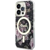 Guess GUHMP14LHCFWSK Apple iPhone 14 Pro 6.1″ juodos spalvos kietas dėklas Flower MagSafe