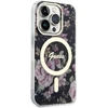Guess GUHMP14LHCFWSK Apple iPhone 14 Pro 6.1″ juodos spalvos kietas dėklas Flower MagSafe