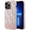 Guess GUHMP14LHGCFSEP iPhone 14 Pro 6.1 rožinės/rožinės spalvos deklas GCube Stripes MagSafe