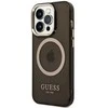 Guess GUHMP14LHTCMK iPhone 14 Pro 6.1 juodos/juodos spalvos deklas Gold Outline Translucent MagSafe