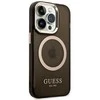 Guess GUHMP14LHTCMK iPhone 14 Pro 6.1 juodos/juodos spalvos deklas Gold Outline Translucent MagSafe