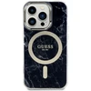 Dėklas GUESS GUHMP14LPCUMAK IPHONE 14 PRO 6.1 "Juodas/Juodas HARDCASE MARBLE MAGSAFE
