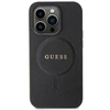Guess GUHMP14LPSAHMCK Apple iPhone 14 Pro 6.1″ juodos spalvos kietas dėklas Saffiano MagSafe