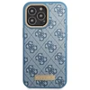 Apple iPhone 14 Pro Guess Dėklas 4G Logo Plate MagSafe mėlynos spalvos