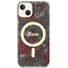 Dėklas GUESS GUHMP14MHCFWSA IPHONE 14 PLUS / 15 PLUS 6.7 "Žalias / KHAKI HARDCASE FLOWER MAGSAFE