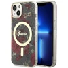 Dėklas GUESS GUHMP14MHCFWSA IPHONE 14 PLUS / 15 PLUS 6.7 "Žalias / KHAKI HARDCASE FLOWER MAGSAFE