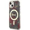 Dėklas GUESS GUHMP14MHCFWSA IPHONE 14 PLUS / 15 PLUS 6.7 "Žalias / KHAKI HARDCASE FLOWER MAGSAFE