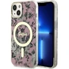 Dėklas GUESS GUHMP14MHCFWSP IPHONE 14 PLUS / / 15 PLUS 6.7 "Rožinis / Rožinis HARDCASE FLOWER MAGSAFE