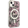 Dėklas GUESS GUHMP14MHCFWSP IPHONE 14 PLUS / / 15 PLUS 6.7 "Rožinis / Rožinis HARDCASE FLOWER MAGSAFE