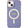 Dėklas GUESS GUHMP14MHCGUG IPHONE 14 PLUS / 15 PLUS 6.7 "PURPLE / PURPLE HARDCASE GLITTER GOLD MAGSAFE